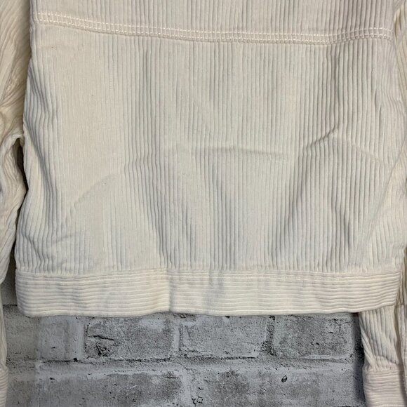 Abercrombie & Fitch Off White Corduroy Cropped Jacket - Picture 7 of 13